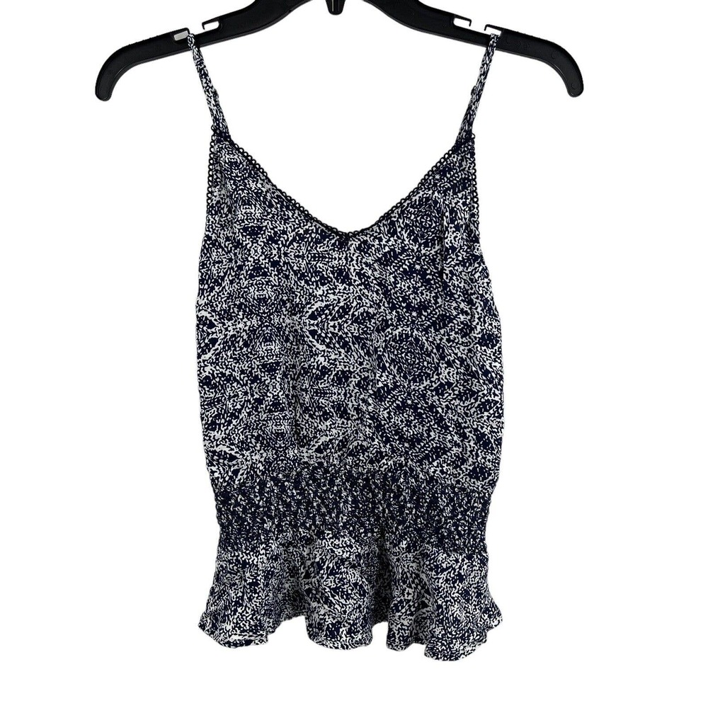 LAMade Blue Floral Sleeveless Peplum Small New